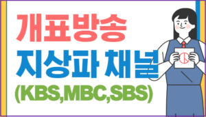 개표방송 중계 채널 - 지상파 KBS, MBC, SBS